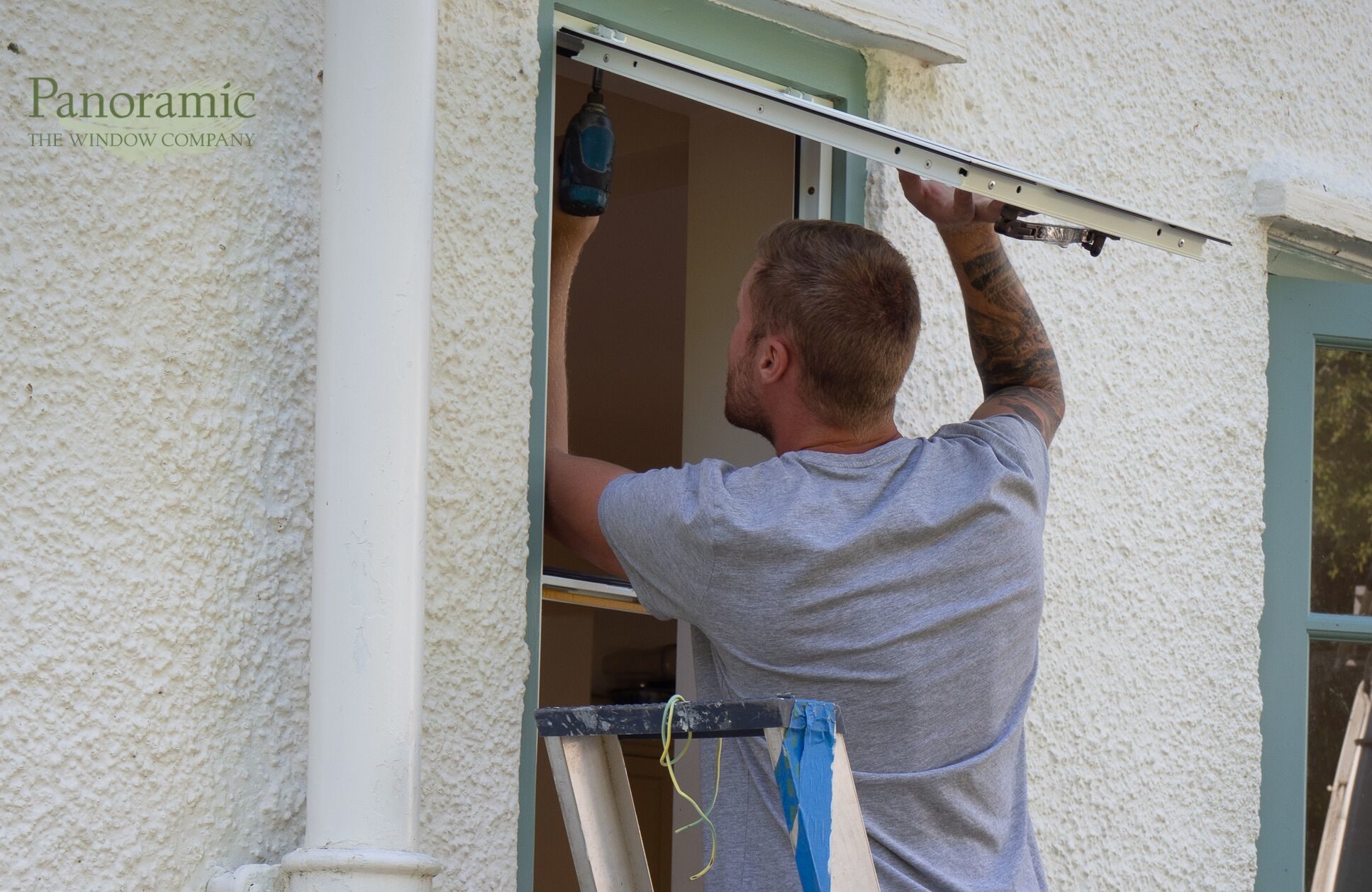 man performing installation